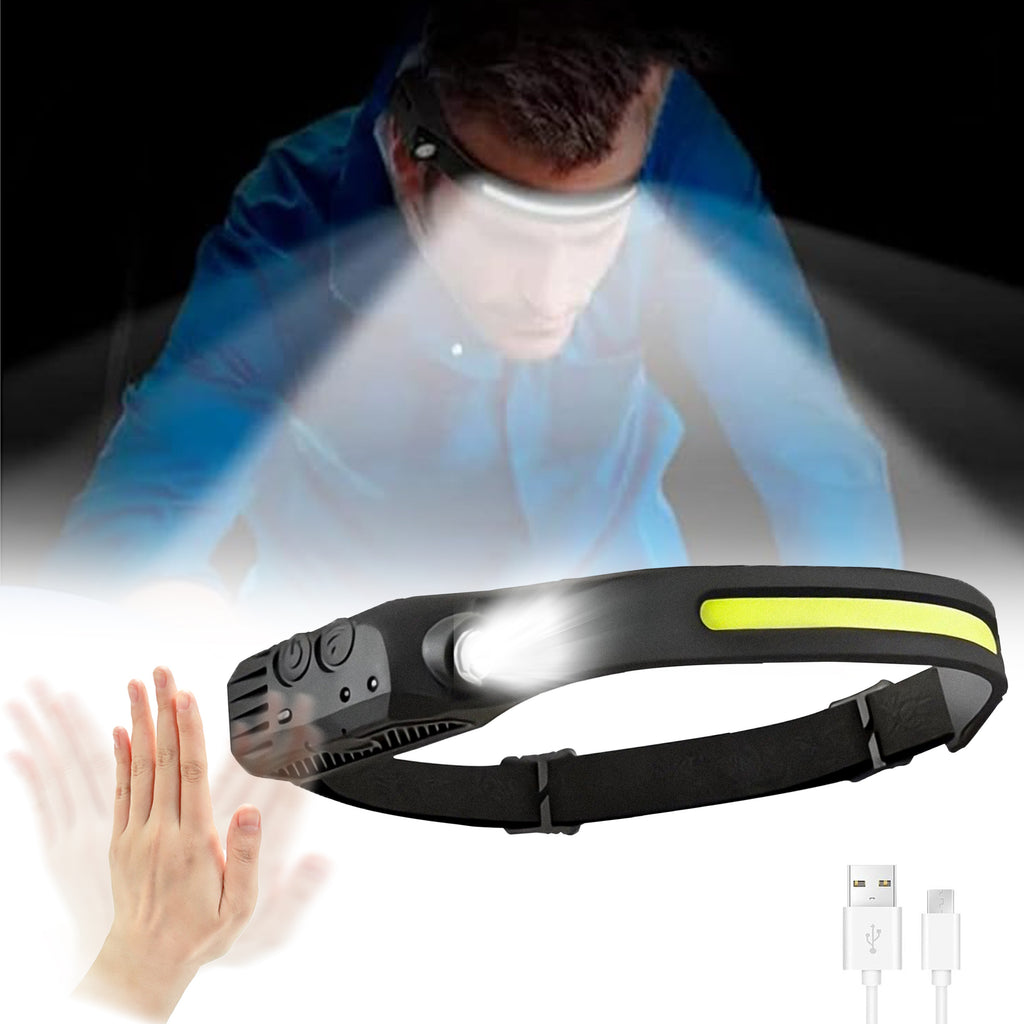 LED Headlamp Rechargeable 4 Pack USB Hands-Free Ultra Bright 1200mAh Adjustable Headband Work Light – Camping Hiking Running Fishing Repairing Emergency Headlamps for Adults