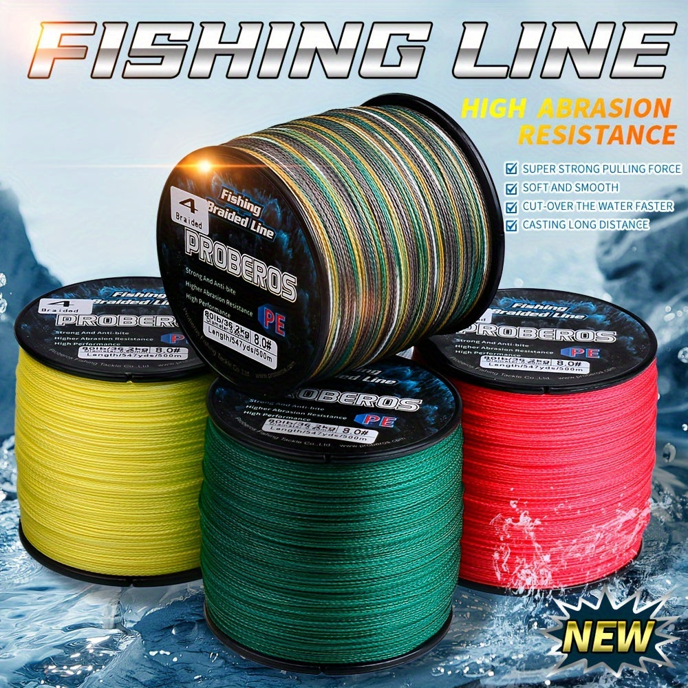 Braided Fishing Line 547 Yards 4 Strand 6LB-80LB Abrasion Resistant Zero Stretch Superline – Gray Green Camo Fishing Braid