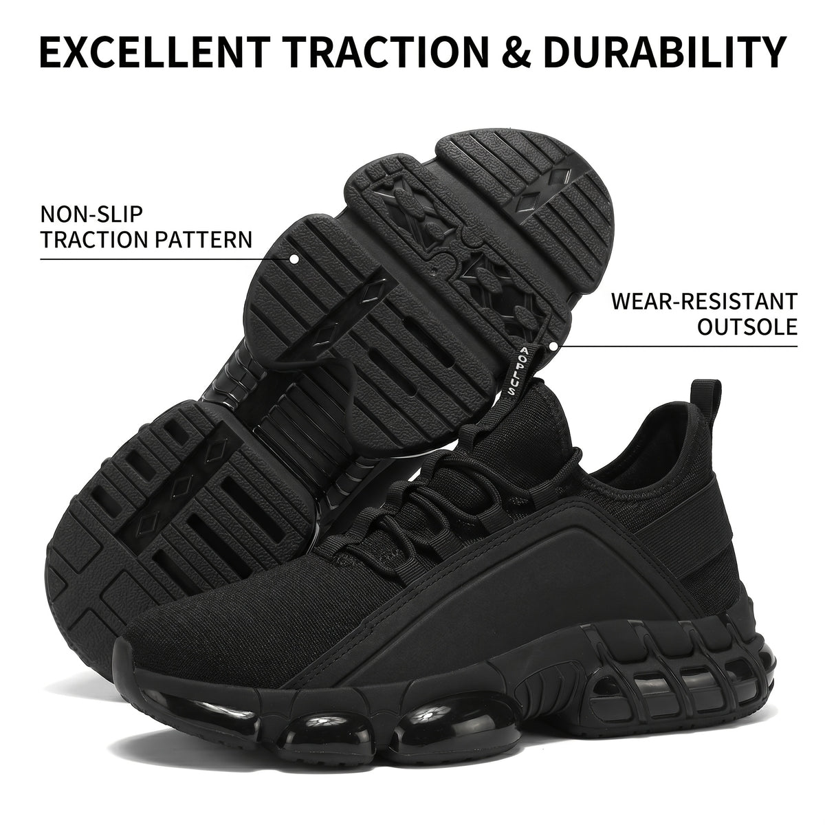 Men's Lightweight Breathable Running Shoes Air Cushion Low-Top Sneakers – Fabric Upper Athletic Shoes for Gym, Training, Hiking & Casual Wear US 6.5-13.5