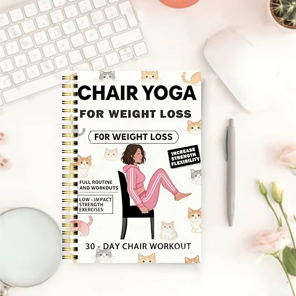 Chair Tai Chi Chair Yoga Guide Books for Seniors 3-Book Set – 10-Minute Daily Exercises 28 & 30 Day Program for Beginners Over 60 Low-Impact Home Fitness Spiral-Bound