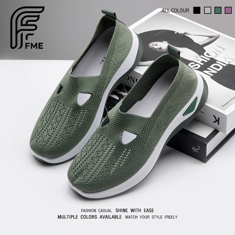 Women's Orthopedic Knitted Breathable Slip-On Shoes Arch Support – Walking Running Casual Sneakers 12 Colors US 2.5-10.5