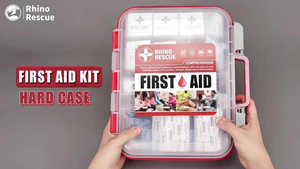 OSHA All-Purpose First Aid Kit – Professional Medical Supplies for Home Office Outdoor Emergency Business, Bandages Gauze Burn Gel Cold Pack Gloves Included
