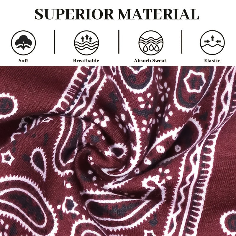 Boho Headbands for Women Set of 6 – Anti-Slip Elastic Bohemian Hair Bands for Running, Yoga, Sports & Everyday Wear, Breathable Comfortable Hair Accessories, Perfect Gift