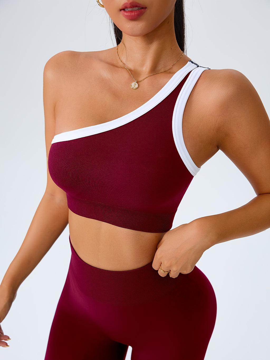 High-Waisted Butt-Lifting Leggings & Sports Bra Set for Women 2-Piece Stretchy Yoga Workout Outfit Solid Color Running Activewear with Camisole Top XS-XL