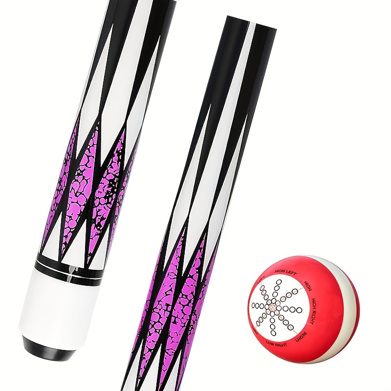 Pool Cue Stick 58-Inch Professional Canadian Maple 13mm Multi-Layer Tip 19oz Ergonomic Grip with Training Ball for American Pool Billiards 5 Colors + Combo Set