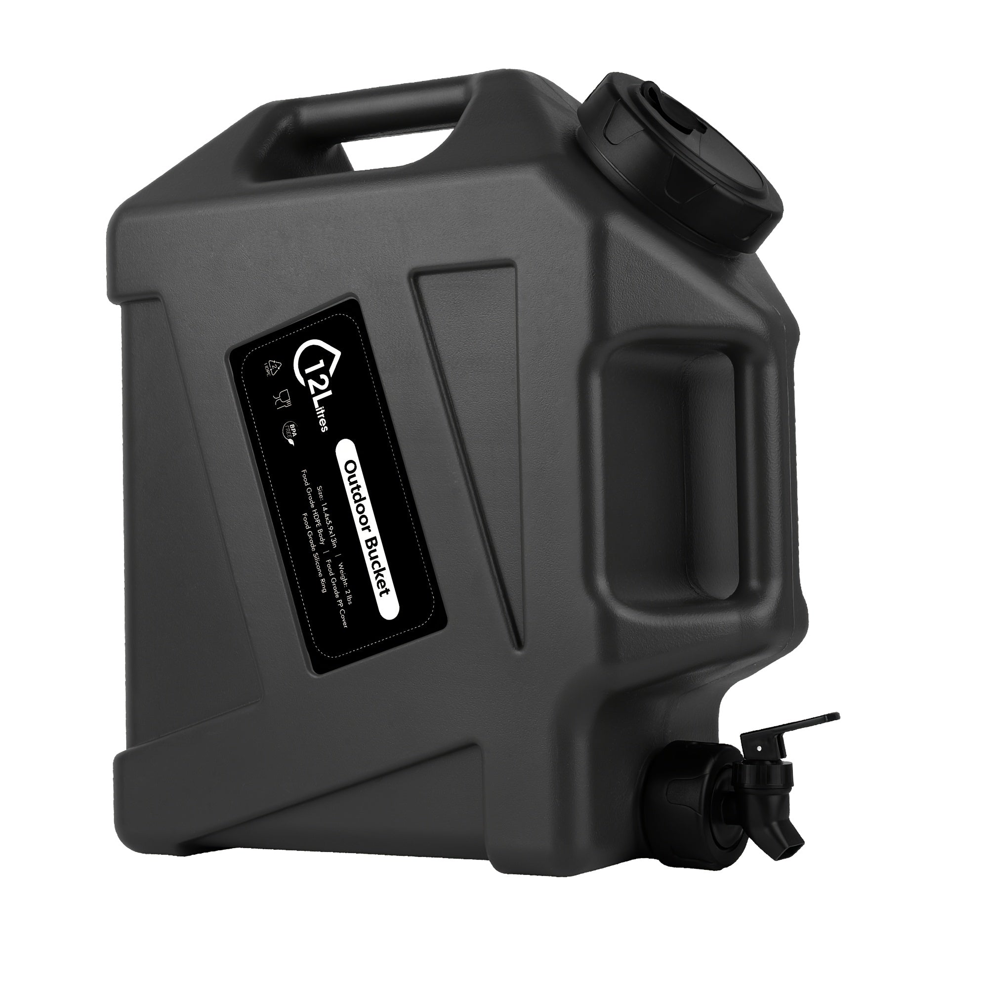 Water Jug with Spigot & 2 Handles – BPA Free PVC Water Container 2.6 to 5 Gal for Camping, RV, Hiking & Outdoor Water Storage, Multiple Colors & Sizes