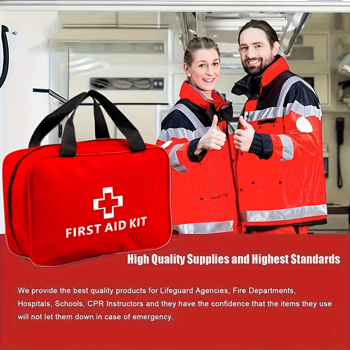 152 Piece First Aid Kit Waterproof Compact Trauma Medical Kit for Emergencies Home Office Car Travel Camping Hiking Boating Outdoor Survival