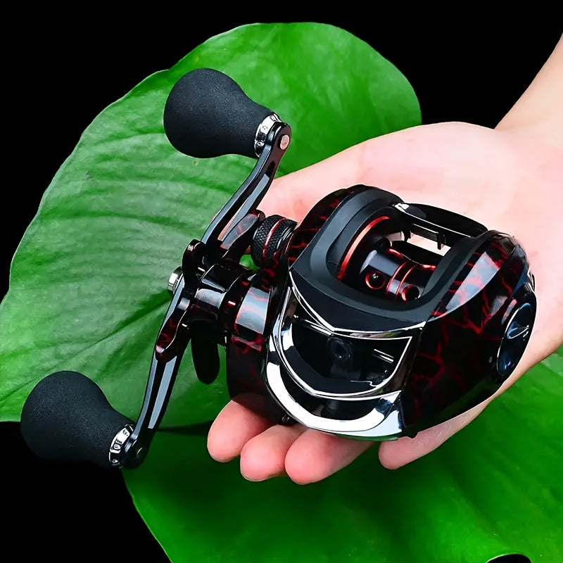 18+1BB Baitcasting Fishing Reel High Speed Dual Braking System 20LB Max Drag - Stainless Steel Ergonomic Grip for Carp Bass Saltwater Freshwater - Left Hand Right Hand