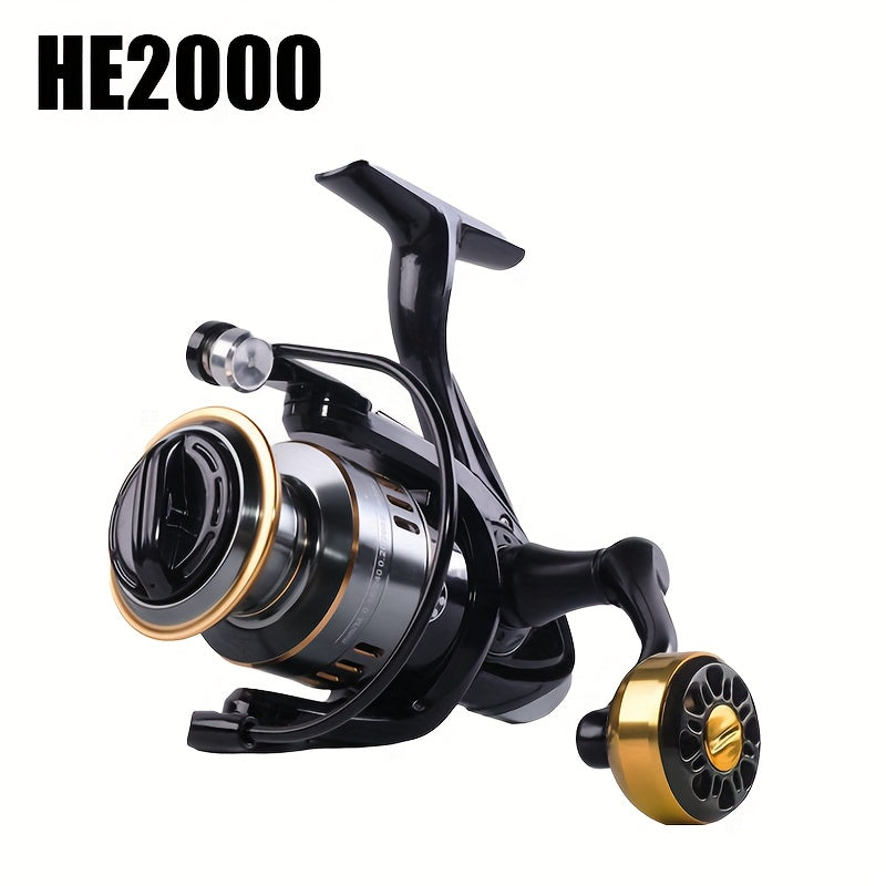 Spinning Fishing Reel HE1000-7000 Metal Body 5.2:1 Gear Ratio 22LB Drag Smooth Sensitive Left Right Hand Interchangeable for Freshwater Saltwater Fishing