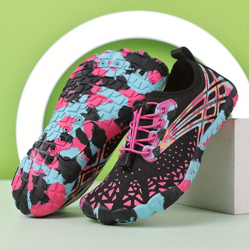 Women's Heart Design Platform Sneakers Lace-Up Breathable Soft Sole, Water Beach Shoes for Walking Tennis Casual Outdoor, Cute Couple Shoes Sizes US 5.5-10.5 in White Pink Black