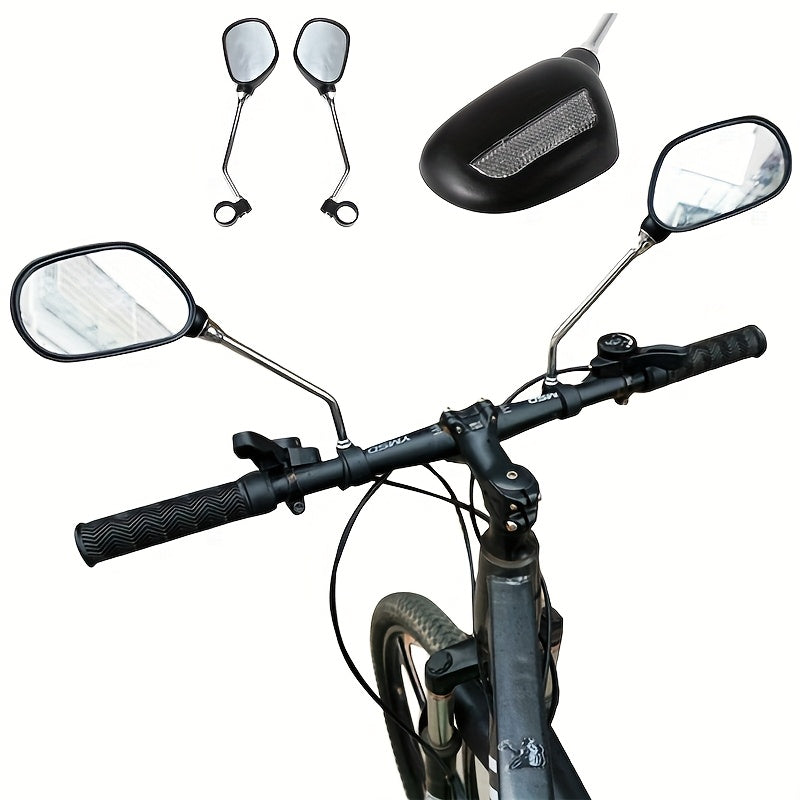 Bike Mirrors 2 Pack Wide Angle 360° Adjustable Bicycle Handlebar Mirrors 22-26mm – Rear View Safety Mirrors for Mountain Road Bike & Motorcycle