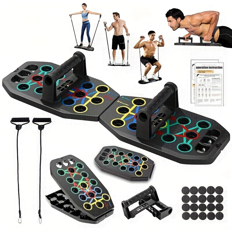 Versatile Push-Up Board for Home Workouts – Foldable Fitness Equipment for Men & Women, Strengthens Chest, Arms & Core, Multi-Position Training Board, Great Gift for Daily Exercise