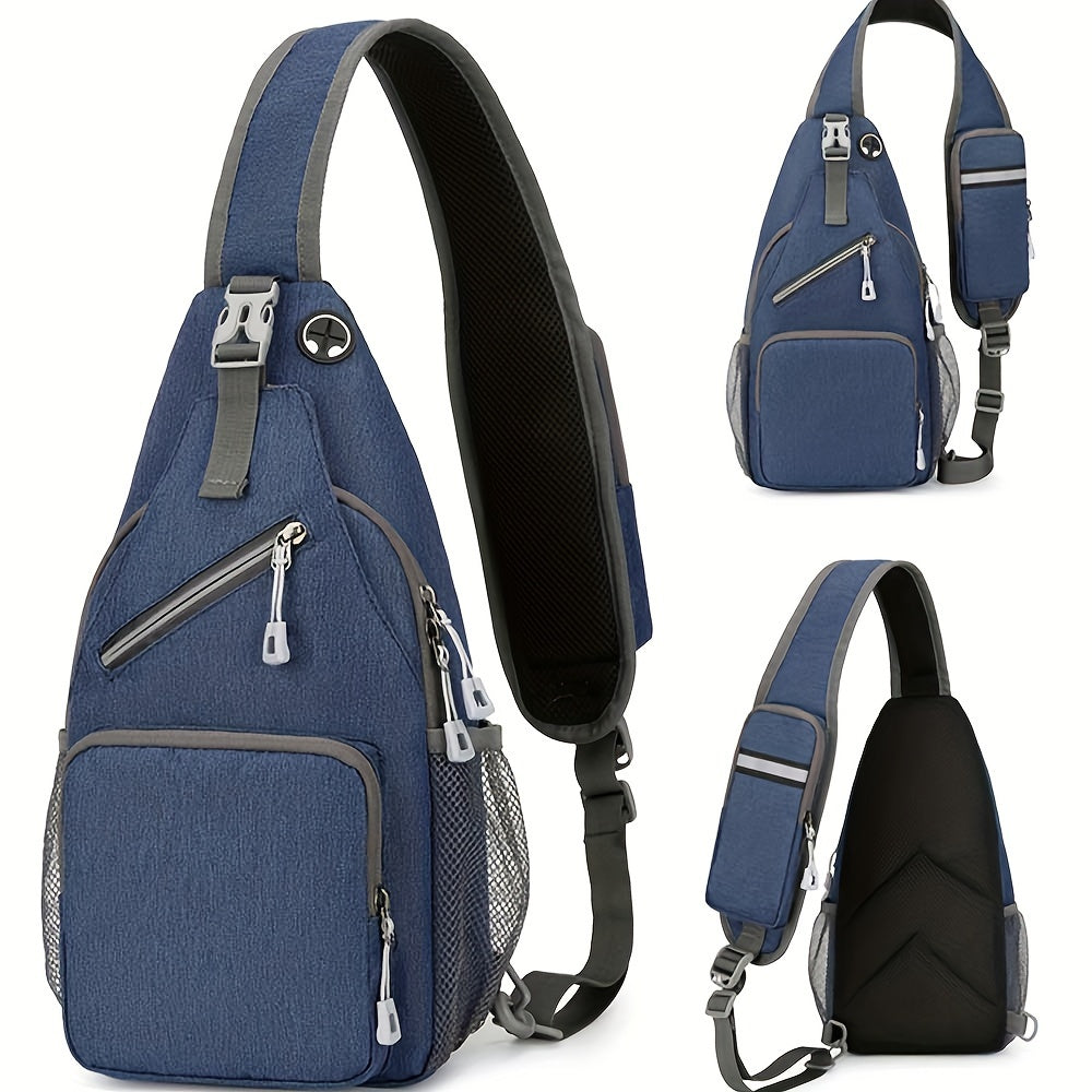 Crossbody Sling Bag for Men Women Large Capacity – Single Shoulder Travel Bag Multi-Purpose Outdoor Hiking Commuter Everyday Carry EDC Bag Secure Zipper Closure Unisex 14 Colors