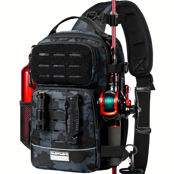 Tactical Camouflage Shoulder Bag – Military Style Crossbody Sling Bag for Outdoor Hiking Camping Hunting Travel Men Women Black Green Khaki Camo