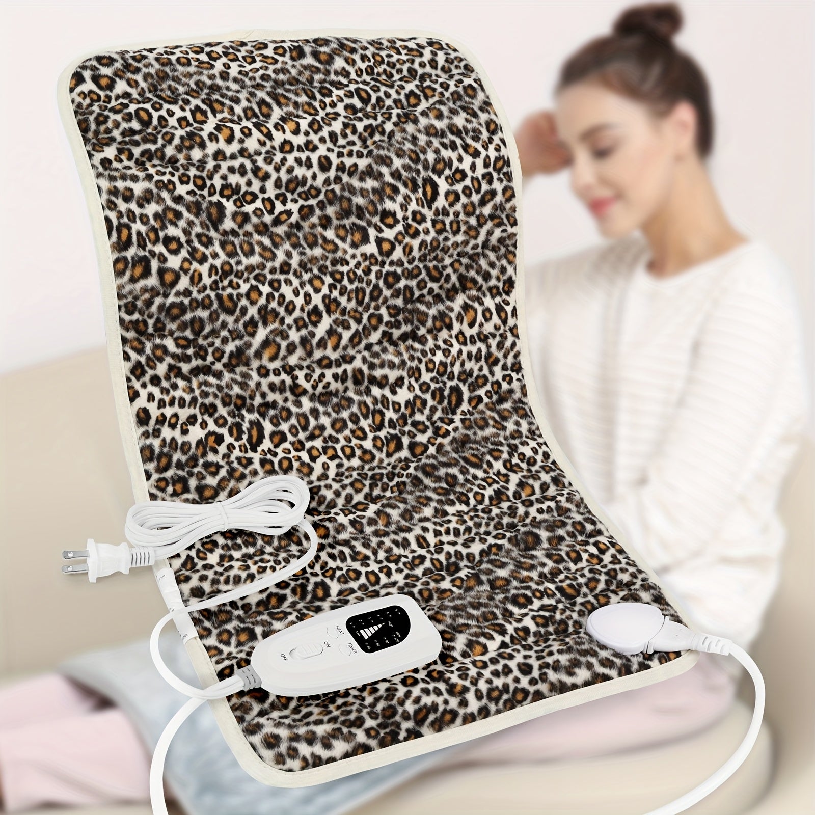 Heating Pad for Back Neck Shoulders 24x12 – Wet & Dry Heat, 6 Levels to 140°F, 4 Timer Settings, Auto Shut-Off, Machine Washable | Soft Flannel Pad for Abdomen, Knee & Leg Pain Relief, Christmas Gift