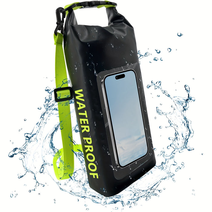 10L Dry Bag Waterproof Roll-Top Sack with Phone Case – Kayaking, Camping, Rafting, Beach, Boating & Fishing Gear Bag for Men Women