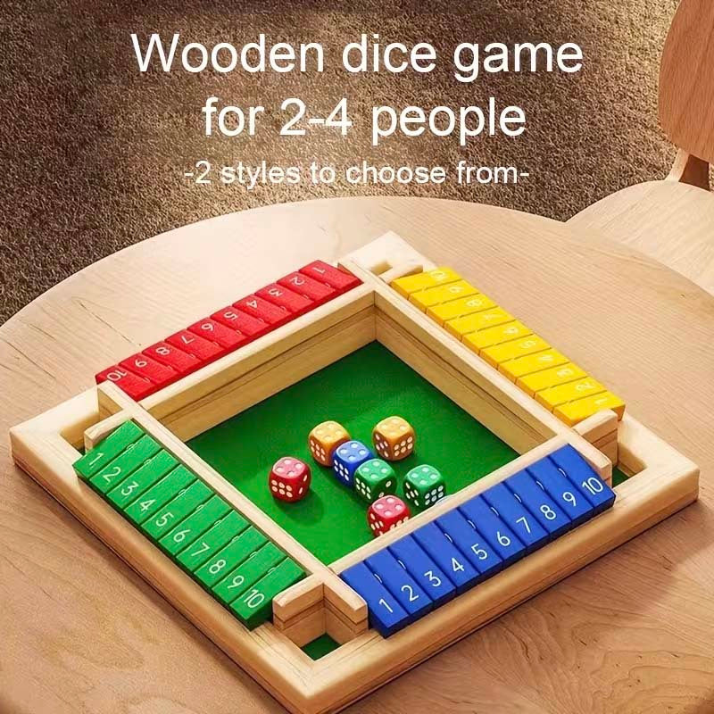 Classic Wooden Dice Strategy Board Game for 2-4 Players – Fun Adult Party Game for Social Nights, Family Game Night, Group Activities & Indoor Entertainment