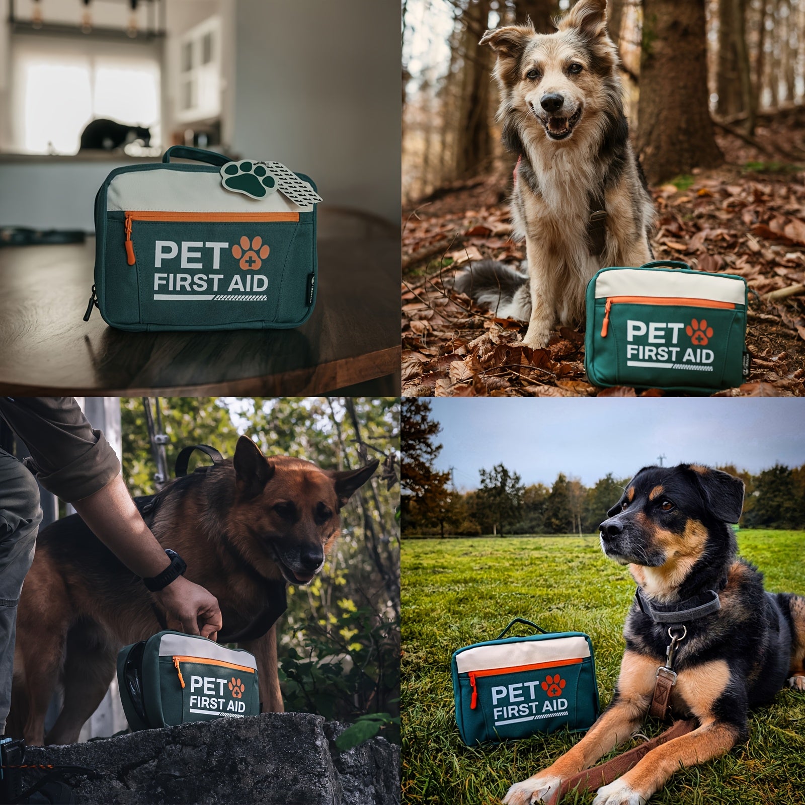 Pet First Aid Kit for Dogs and Cats Emergency Safety Supplies with Disposable Booties for Home Hiking Camping Traveling FSA HSA Eligible