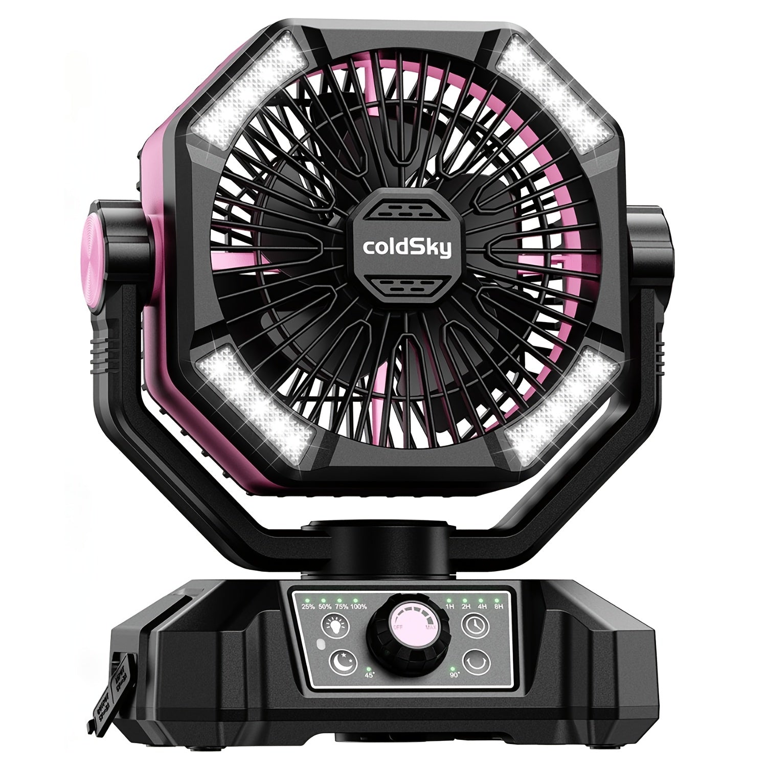 Camping Fan with 20000mAh Battery – 8-Speed Portable Tent Fan, USB Rechargeable, Enhanced Motor, Outdoor Travel Hiking