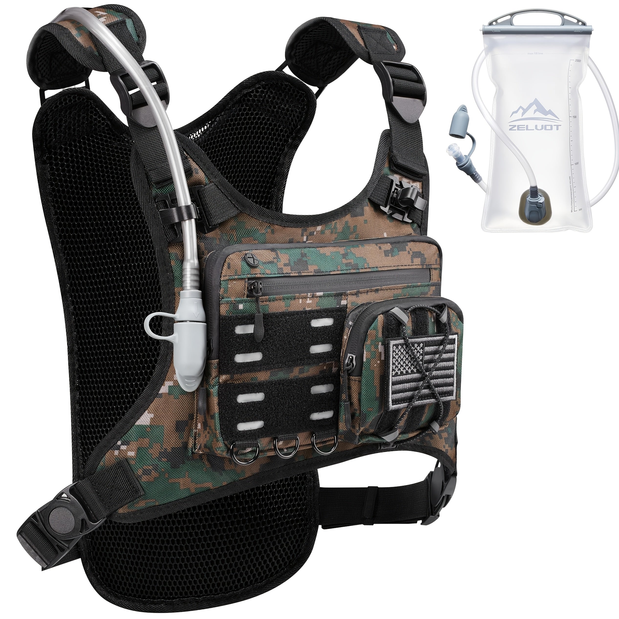 Running Hydration Vest with 3L Water Bladder – Lightweight Adjustable Chest Pack, Reflective Gear Holder for Men & Women, Trail Running, Hiking & Marathon, 7 Colors