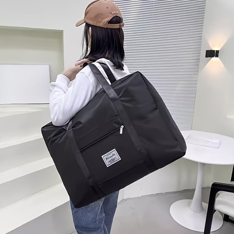Large Gym Bag for Women Men Oversized Travel Tote Bag 17.7 Gallon Nylon Sports Duffel Bag Weekend Overnight Fitness Workout Bag Purple Pink Black