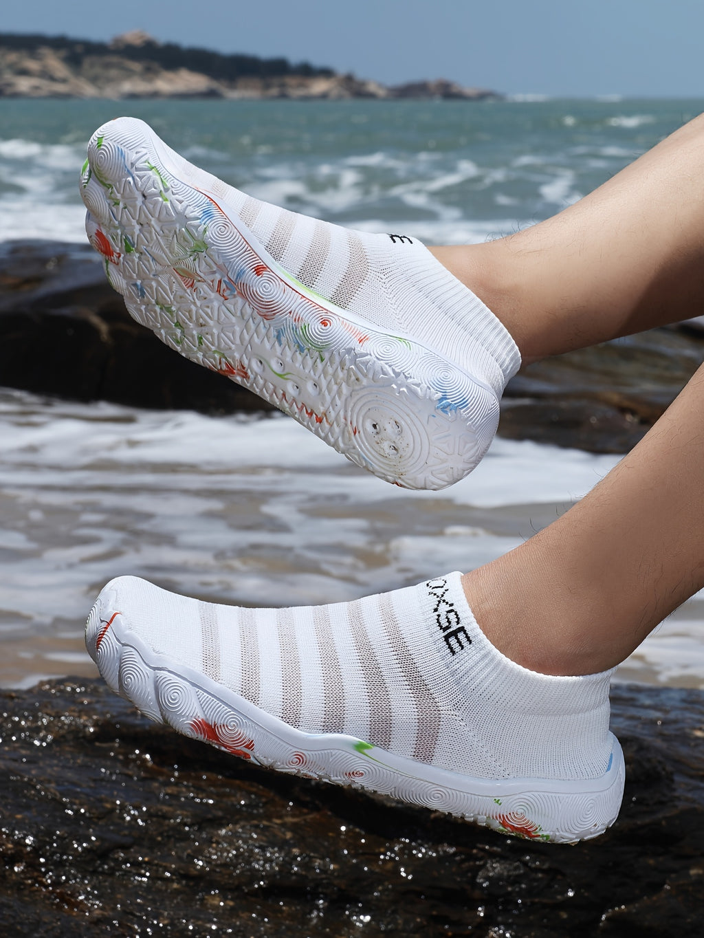 Women's Lightweight Water Shoes Breathable Outdoor Hiking Beach River Wading - TPR Sole Ergonomic Design All Season Footwear - White Black Yellow Red US 5 to 13