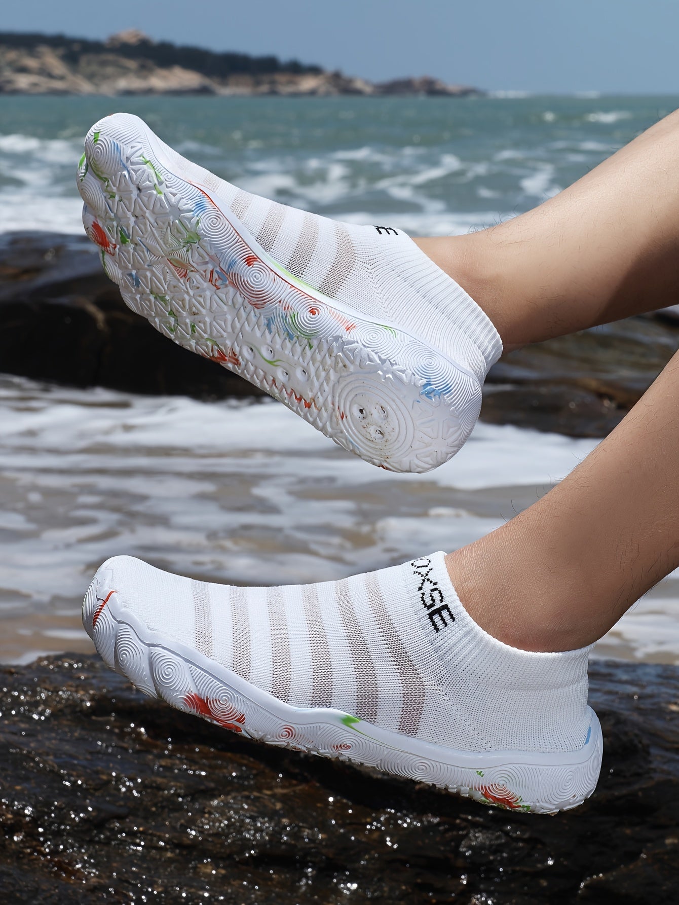 Women's Lightweight Water Shoes Breathable Outdoor Hiking Beach River Wading - TPR Sole Ergonomic Design All Season Footwear - White Black Yellow Red US 5 to 13