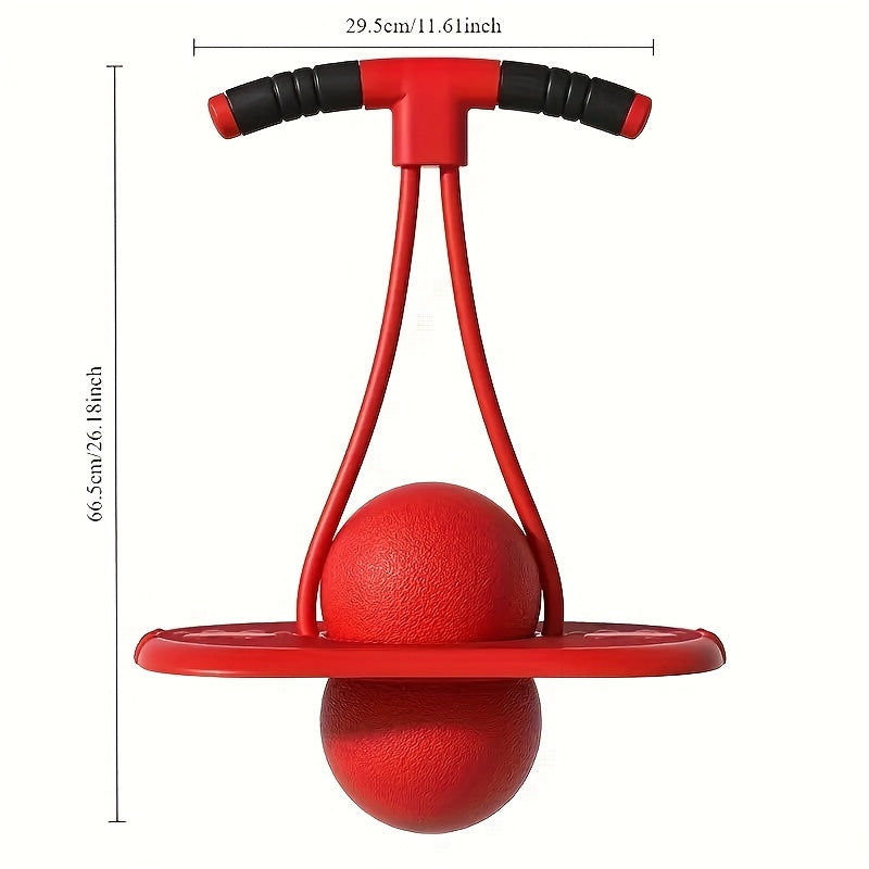 Fitness Bounce Ball High Elasticity Hopper Ball with Handle Durable Wear-Resistant Thick Load-Bearing for Adults Teens Ages 14+ Outdoor Fun Exercise Purple Red Blue