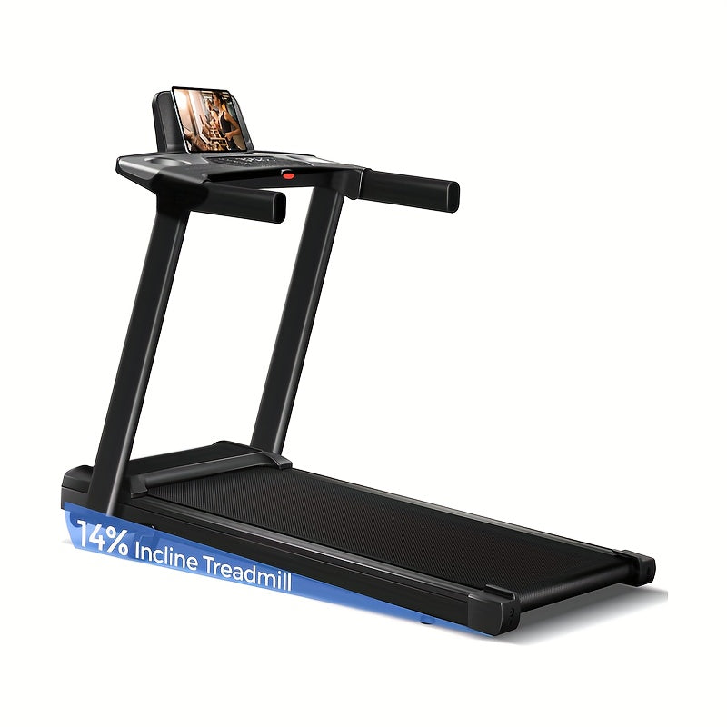 Foldable Treadmill 3-in-1 14% Incline 300 Lbs 3.0HP Quiet Walking Pad – Portable Home Gym Walking Jogging Running Machine with Handle