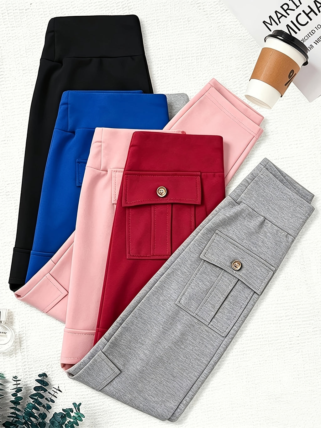 Yoga Pants with Pockets High-Waist Hip-Lift Leggings for Women – High-Elastic 9/10 Capri Tights Belt-Cinching Fitness Running Pants Butt Lifting Workout Tights S M L XL XXL