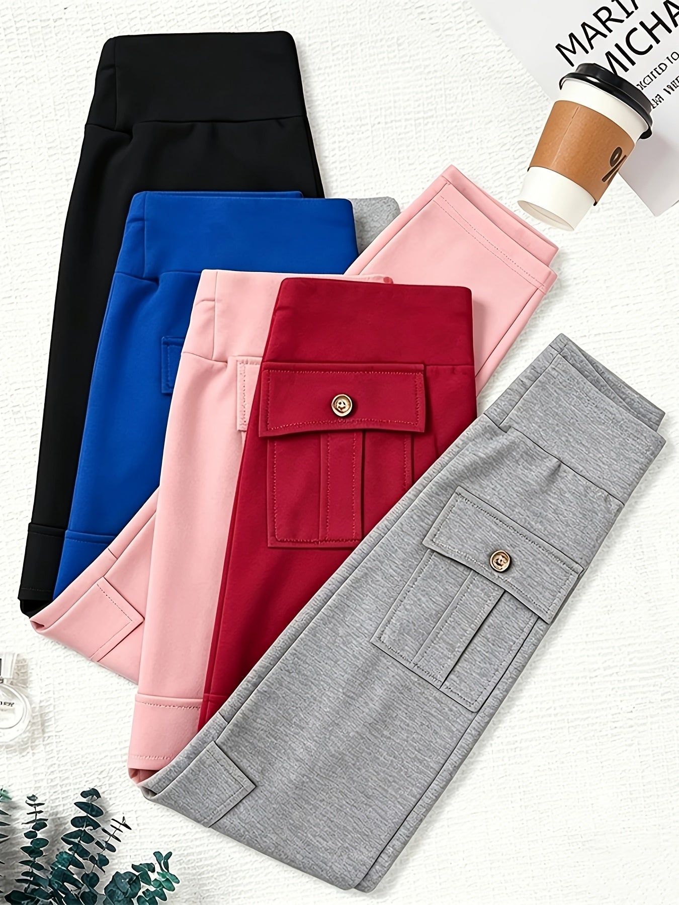 Yoga Pants with Pockets High-Waist Hip-Lift Leggings for Women – High-Elastic 9/10 Capri Tights Belt-Cinching Fitness Running Pants Butt Lifting Workout Tights S M L XL XXL