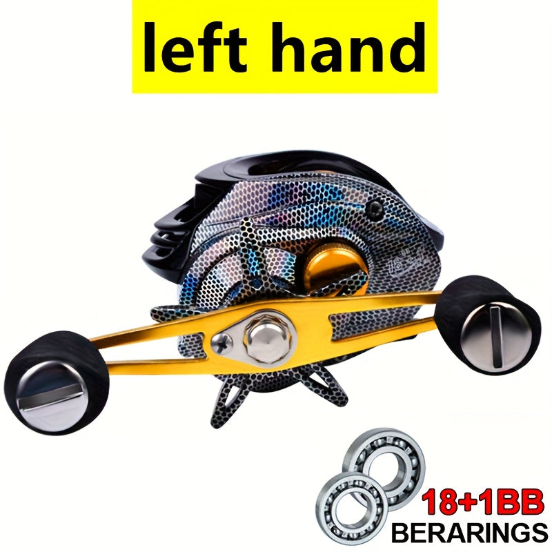 Ambidextrous Baitcasting Fishing Reel Left Right Hand – Aluminum Alloy High-Performance Bearings for Freshwater Saltwater Bass Fishing Men Women