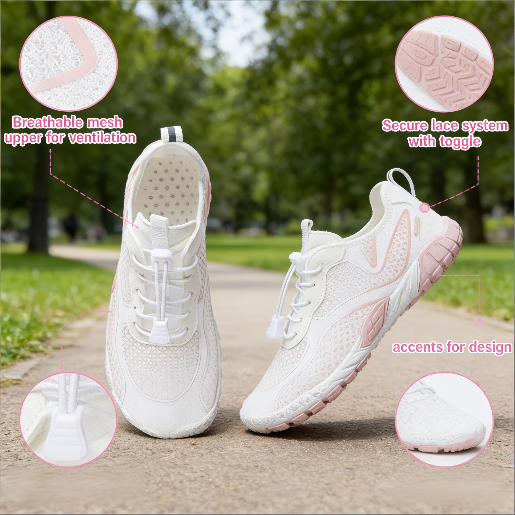 Barefoot Shoes for Women Wide Toe Box Lightweight Non-Slip Breathable Athletic Walking Hiking Water Shoes Beach Pool Swim US 6-11