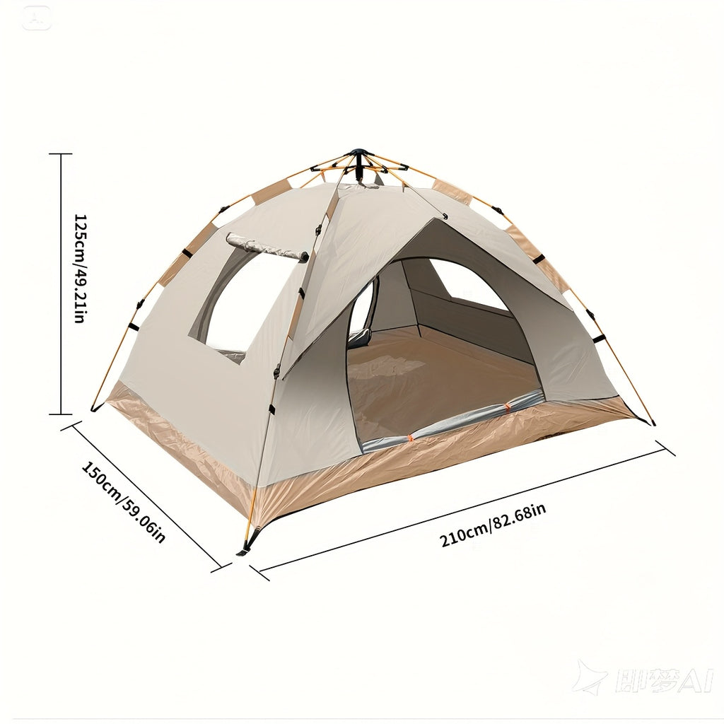 Pop Up Beach Tent Automatic Instant Setup Sun Protection Lightweight Portable Camping Tent 2 Doors for Beach Hiking Picnic Music Festival Outdoor Adventures All Season