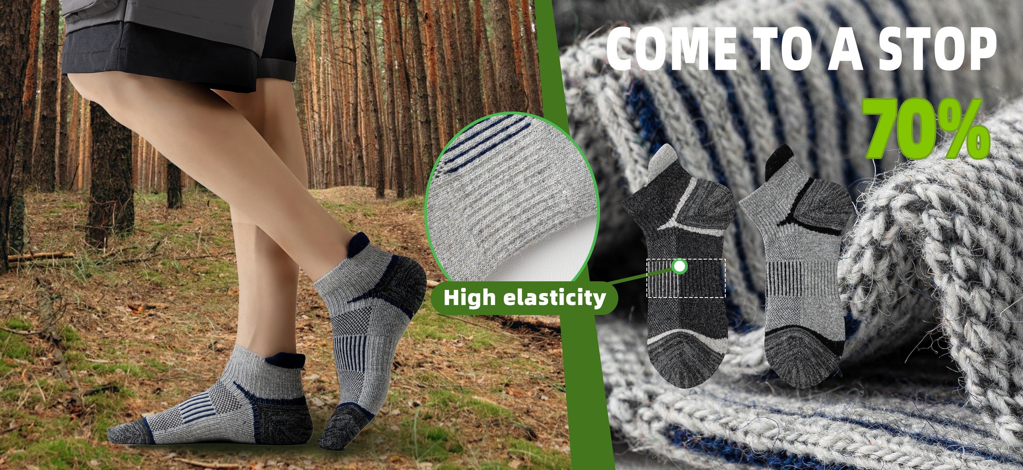Merino Wool Hiking Ankle Socks 6 Pairs – Low Cut Thick Cushion Sweat-Absorbing Breathable for Running Work Outdoor Men Women M/L
