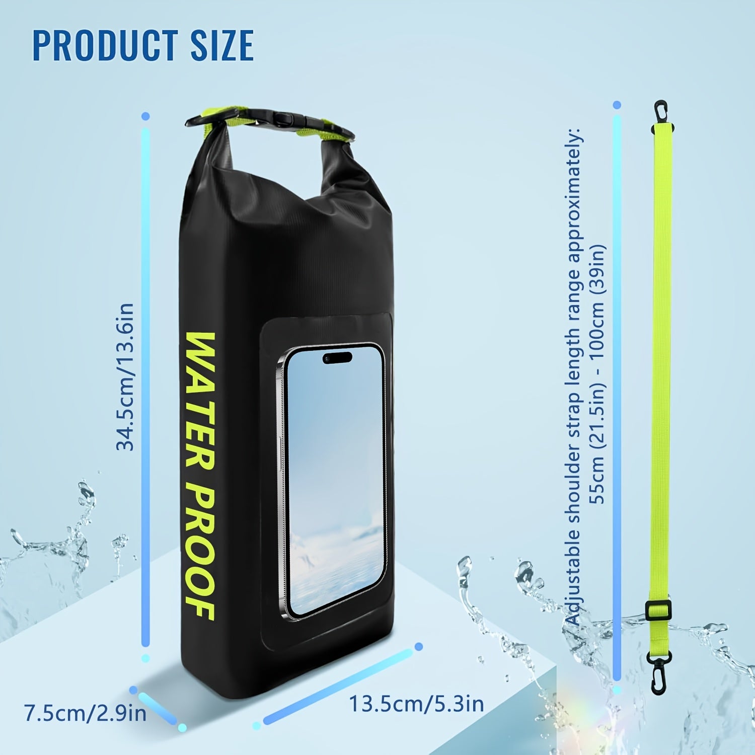 10L Dry Bag Waterproof Roll-Top Sack with Phone Case – Kayaking, Camping, Rafting, Beach, Boating & Fishing Gear Bag for Men Women