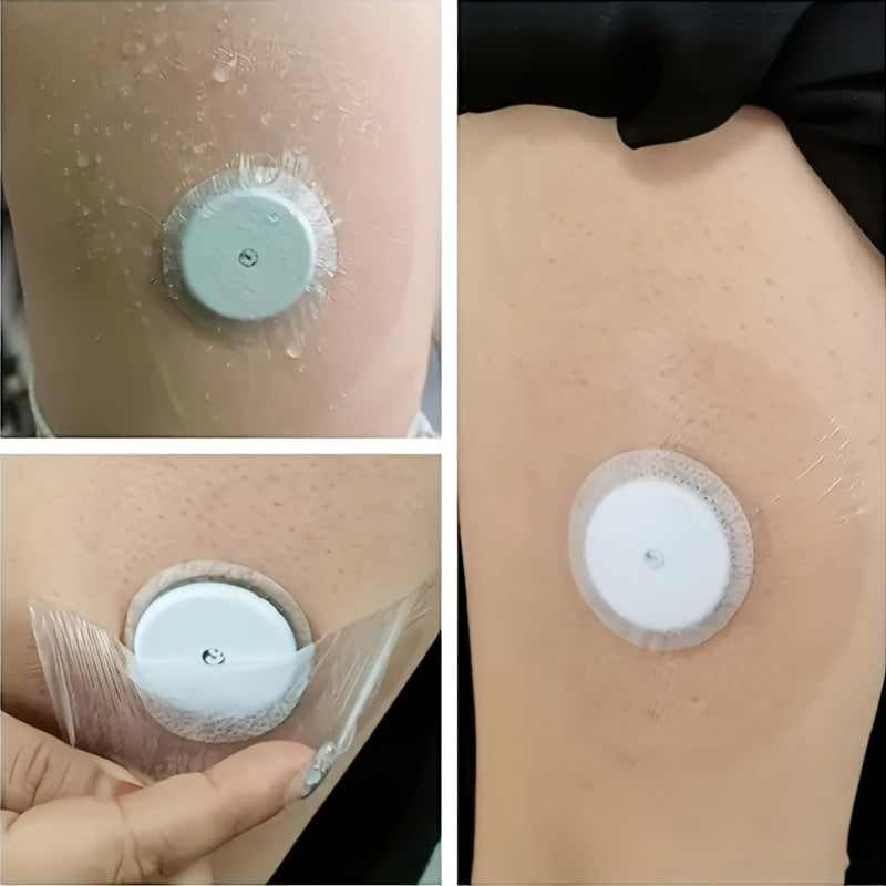 Libre Sensor Adhesive Patches 100pcs Latex-Free Strong Adhesion PU Film CGM Protection Patches for FreeStyle Libre 2 & 3 Transparent No Center Adhesive Pre-Cut