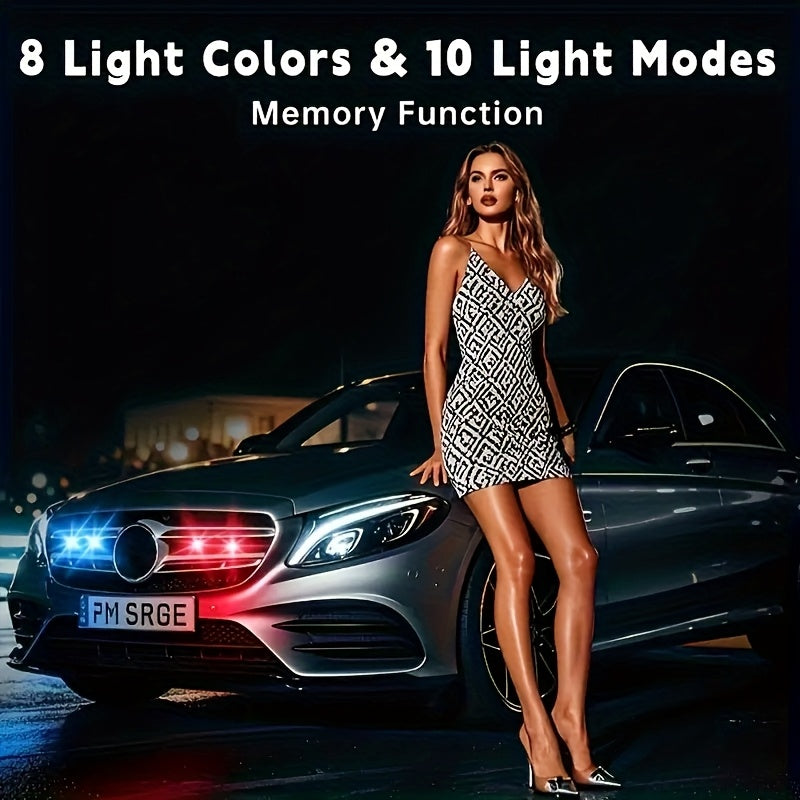 LED Bike Lights 8-Color Remote Control USB Rechargeable High Brightness Mini LED Lights for Bicycle Motorcycle Car Drone 2 4 6 8 Pack Gift for Riders