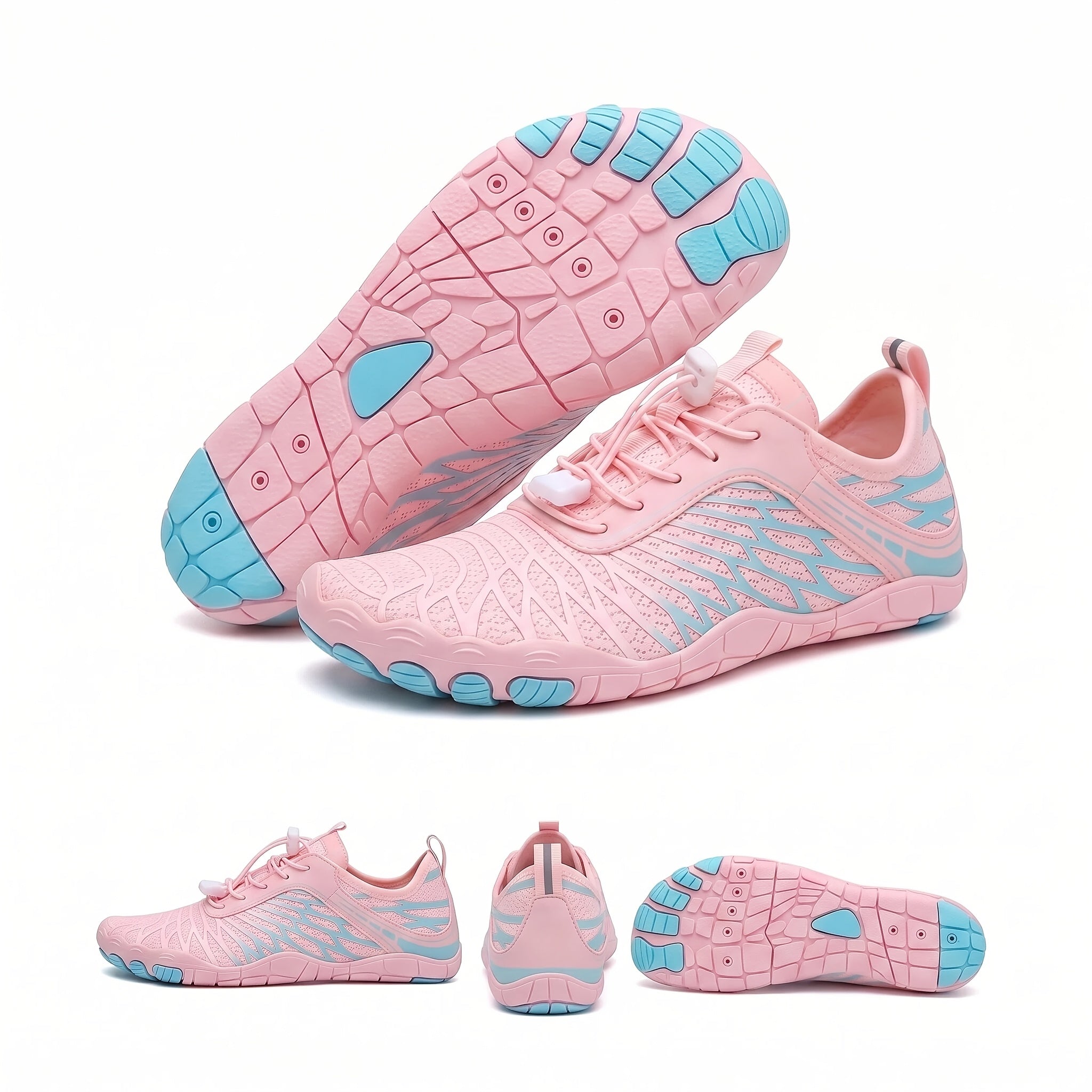 Women's Breathable Wide Fit Training Shoes – Buckle Closure EVA Cushion Rubber Sole Athletic Sneakers for Gym, Outdoor & Daily Wear US 6-11