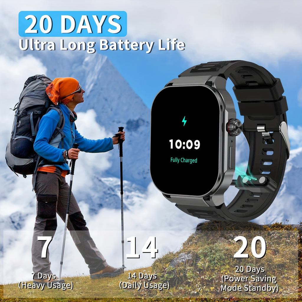Smartwatch with 2.1" HD Full-Screen Display – 123+ Sports Modes, Bluetooth 5.3, Wireless Calls, AI Voice, 400mAh Battery, Fitness Tracker for Men & Women, 3 Colors