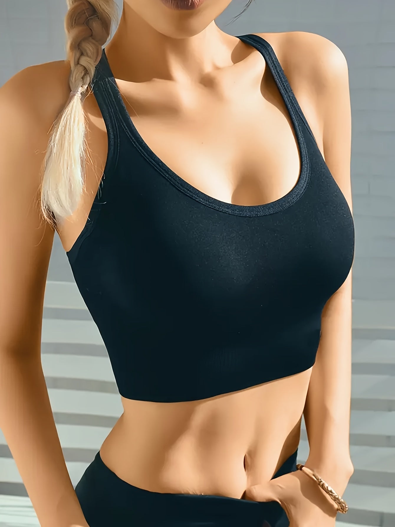 Women's Posture Corrector Racerback Sports Bra – Wireless Push Up Back Support Bra, Breathable Seamless Activewear for Yoga, Gym & Daily Wear M-XXL