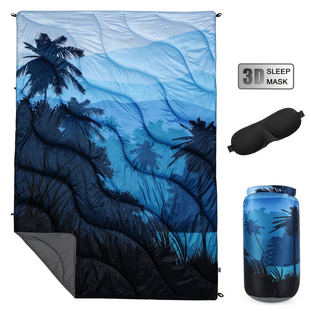 Puffy Camping Blanket Lightweight Down Alternative Ultra Warm Hammock Quilt 55x79 Inch for Camping Hiking Traveling Picnic Beach Party Cold Weather Outdoor Gear Multiple Colors