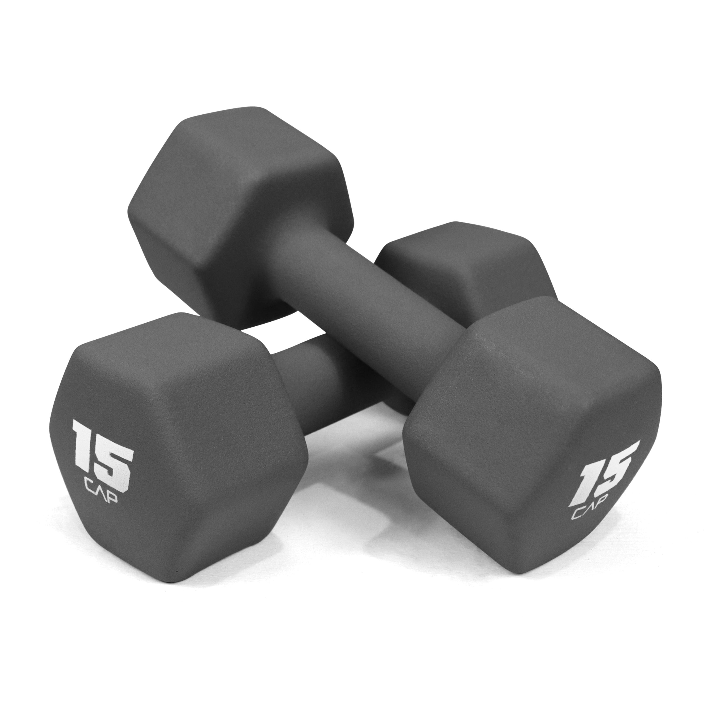 Neoprene Hex Dumbbells Pair Color-Coded Cast Iron Non-Slip Hand Weights for Women Men Strength Training Home Gym Workout 2LB 5LB 8LB 12LB 15LB Anti-Roll