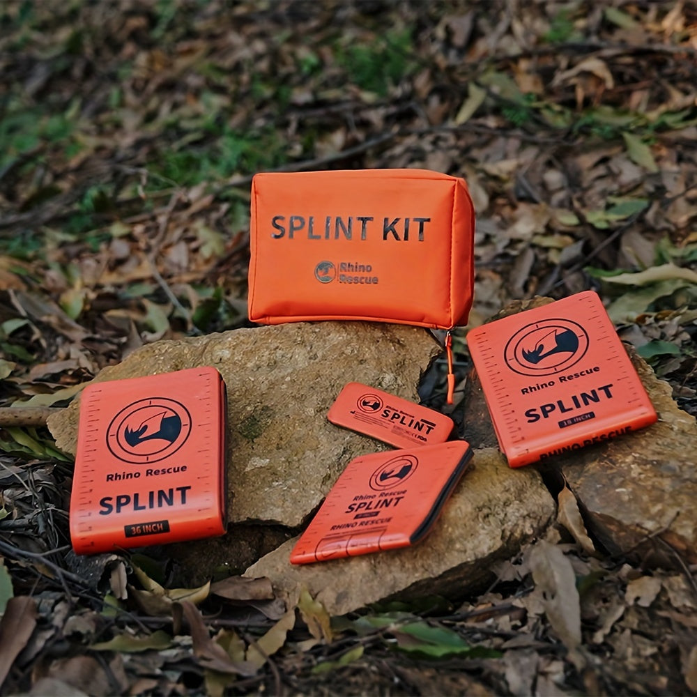 First Aid Splint Set 4-Pack – Rollable Emergency Splints in 4 Sizes (36", 18", 9", 4"), Lightweight Compact for First Aid Kit, Camping, Hiking, Survival & Emergency Preparedness