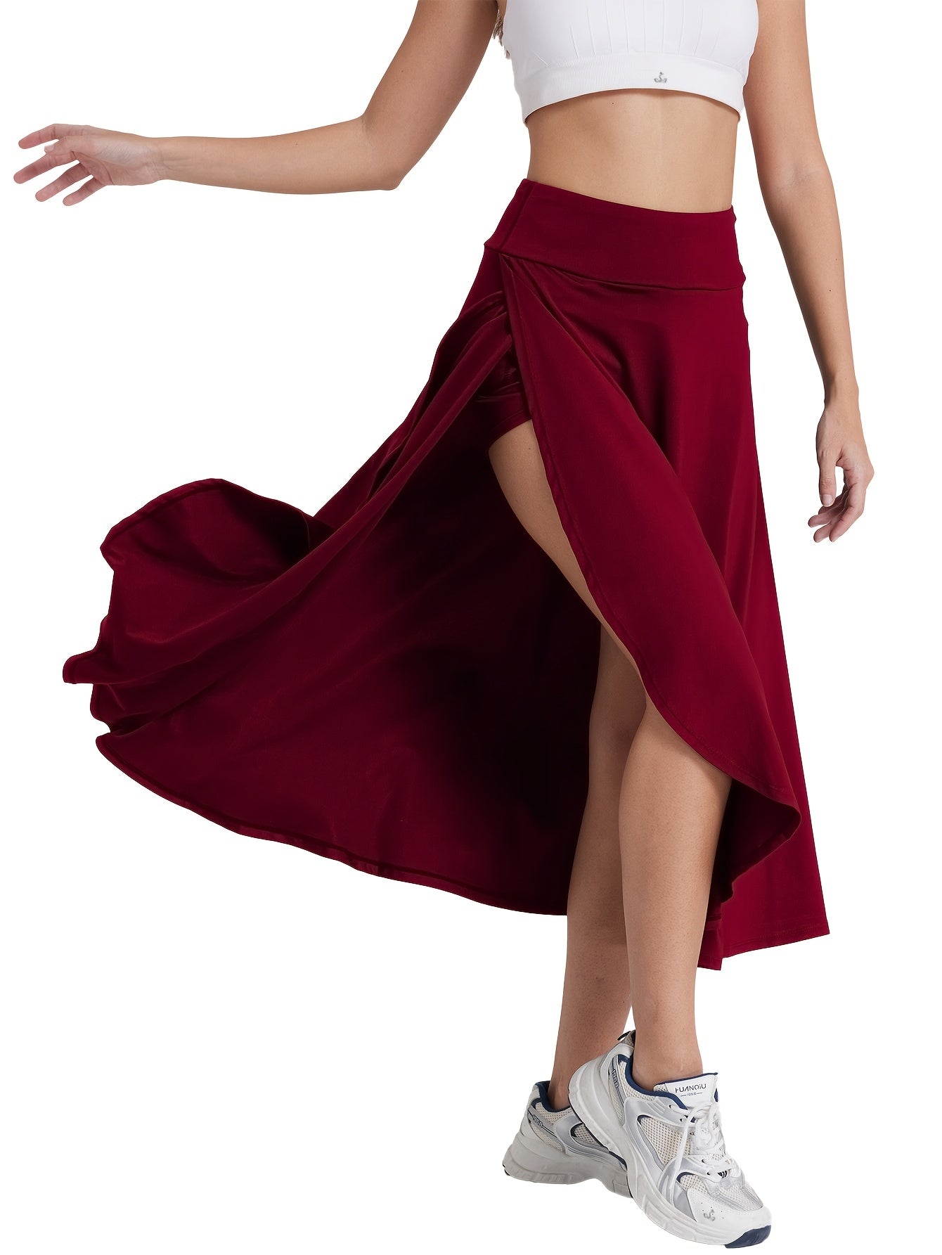 Women's High Waist Skort with Inner Shorts & Pockets – 2-in-1 Lightweight Stretchy Activewear Skirt for Sports, Gym, Workout & Casual Wear, Machine Washable, XS-XXL