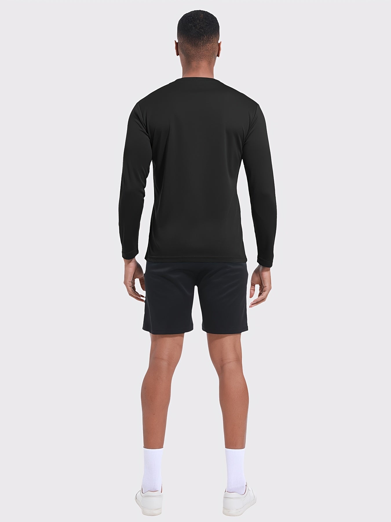 Quick-Dry Long Sleeve Sports T-Shirts for Men 5-Pack – Breathable Moisture-Wicking Athletic Workout Shirts Running Gym Training S-XXL