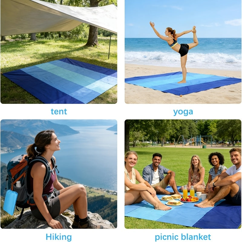 Sand Free Beach Blanket Large Portable Picnic Mat – Waterproof Outdoor Mat for Camping, Travel & Beach Days