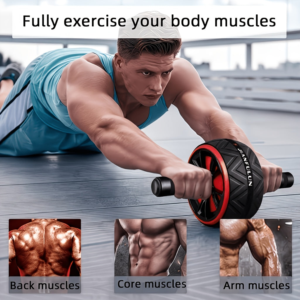 Ab Wheel Roller with Knee Pads Core Strength Training Balance Ab Workout Crunch Machine Home Gym Muscle Toning Arms Abs Fitness Gift