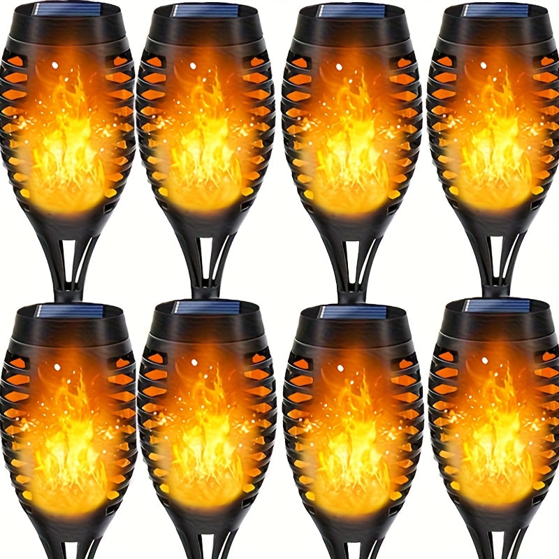 Solar Torch Lights Outdoor Flame Effect LED Garden Yard Decor Waterproof IP55 Warm White Colored 2 8 10 20 Pack