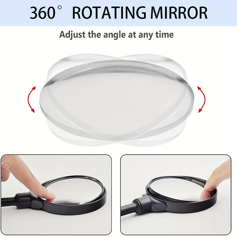 Bicycle Rearview Mirror with Built-In Bell – 360° Rotatable Handlebar Mount, Wide-Angle Convex Lens & Shatterproof Glass for Road & Mountain Bikes, Single or 4pcs Set